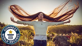 Longest hair on a teenager  Guinness World Records [upl. by Shult]