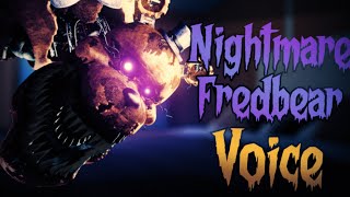 Nightmare Fredbear FNAF Voice Animated [upl. by Latashia258]