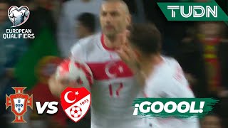 ¡GOOOL ¡Turquía descuenta  Portugal 21 Turquía  UEFA Repechaje Qatar 2022  TUDN [upl. by Cahilly]