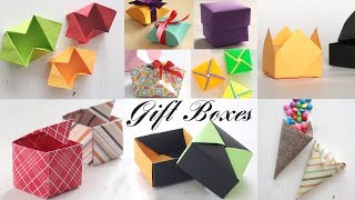 Top 10 Gift Box  Paper Boxes  DIY Activities [upl. by Sigismund]