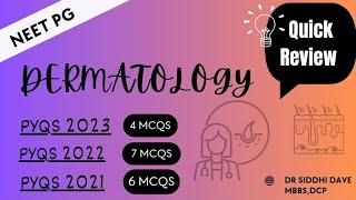 Dermatology Rapid Revision  dermatology rapid revision neet pg  dermatology  pyqs neetpg derma [upl. by Hoebart212]