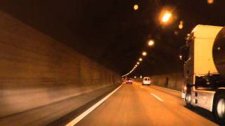 Autobahn 4 zwischen Dresden und Görlitz Tunnel Königshainer Berge [upl. by Nedla]