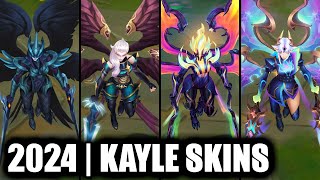 ALL KAYLE SKINS SPOTLIGHT 2024  League of Legends [upl. by Otilrac]