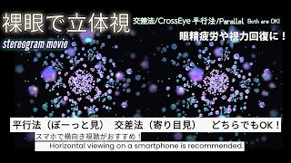 【３D立体視動画】Star beads眼精疲労回復や視力の回復にも【stereogram movie】 [upl. by Zetrauq]