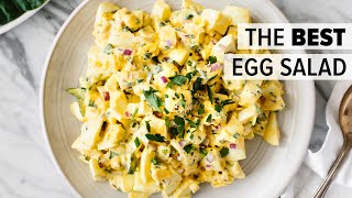 EGG SALAD  how to make the BEST egg salad recipe  collard wrap [upl. by Ritchie]