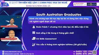 Livestream  Bí Quyết Tìm Kiếm Việc Làm Và Chinh Phục Visa Tay Nghề Bang SA amp NSW 202425 [upl. by Noscire406]