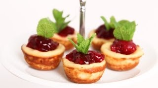 Mini Cherry Cheesecake Recipe  Laura Vitale  Laura in the Kitchen Episode 622 [upl. by Renelle]