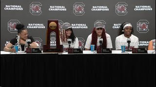 WBB Postgame Iowa South Carolina Press Conference 040724 [upl. by Llerrahs]