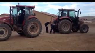 Massey Ferguson 5410 Dyna 4 75 hp VS Case JX 110 110 hp [upl. by Ellenwad667]