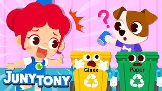 Separación de Residuos  Vamos a Reciclar  Canciones Infantiles  JunyTony en español [upl. by Annaihr]