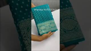 CGreen shade Dot Motif Katan silk saree More inquiries No9235353626 saree shopping sareelove [upl. by Nesral]