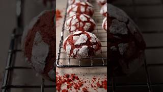 Red velvet crinkle cookies [upl. by Honniball]