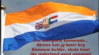 SuidAfrikaanse Weermag Ons was goeie kamerade [upl. by Ellison]