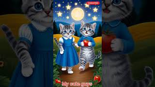 A cute kitten tamatar song lovely cat cute animatedcartoonstoriesinhindimoral [upl. by Helsie]