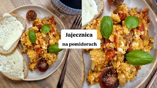 Przepis na jajecznicę na pomidorach śniadanie pomidory jajka jajecznica [upl. by Oilcareh536]