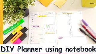 How to make a planner using notebook  Useful diy ideas  Diy planner [upl. by Stern]