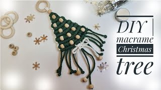 DIY  macrame Christmas tree  tutorial🎄 [upl. by Idissac]