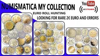 Numismatica my Collection Live  2€ Euro Coin Roll Hunting  a caccia di 2€ [upl. by Euphemiah]