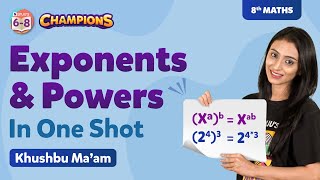 Exponents and Powers Class 8 Maths Chapter 12 in One Shot  BYJUS  Class 8 [upl. by Ahseined]