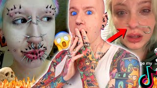 FORCED PIERCING Ends In DISASTER  New TikTok Piercing Fails 26  Roly [upl. by Hollerman]