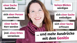 Verben und Ausdrücke mit Genitiv Deutsch für Fortgeschrittene B2C1 [upl. by Giess346]