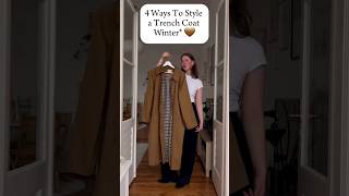 4 Ways To Style a Trench Coat For Winter 🤎 outfitideas outfit fashion [upl. by Ely3]