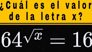 Ecuación exponencial con Radicales [upl. by Eisenberg]