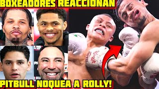 Boxeadores Reaccionan a la Victoria de Pitbull Cruz Noqueando a Rolando Romero Gervonta Shakur Ryan [upl. by Johannah378]