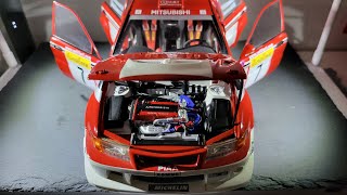 118 AUTOart Mitsubishi Lancer Evolution VI Rally Championship  Detailed Review [upl. by Elleuqram928]