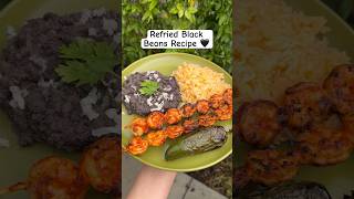 Easy Refried Black Beans Recipe mexicanfood refriedbeans recipe recetas frijoles [upl. by Yelrak]