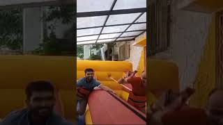 Reverse Bungee Jumping team fun activity activity bungee teampink teamorange [upl. by God]