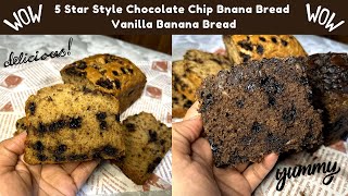 5 Star Style Chocolate Chip Bnana Bread Recipe Healthy  Vanilla Banana Bread [upl. by Nillok42]