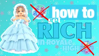 How to get RICH in Royale High with NO GAMEPASSES  ROBLOX Royale High Tips and Tricks [upl. by Attayek]