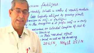 SSAC  311  Lecture 9 Nitrogenous Fertilizers [upl. by Lancaster]