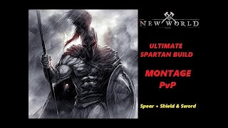 New World  THE BEST Light Armor Sword and Shield ⚔ SPEAR PvP Spartan Build [upl. by Olin]