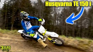 2021 Husqvarna TE150 Ride  Review Also Braxxton is getting faster [upl. by Eillek761]