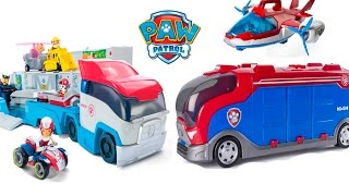 Paw Patrol Giant Toys Mission Cruiser Paw Patroller Air Patroller Rocky Repair Kart Transformers [upl. by Eunice]