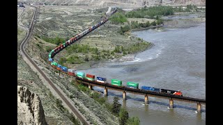 Canadian Pacific amp Canadian National railroads  Ashcroft  British Columbia  May 2018 [upl. by Vial]