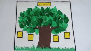 Family Tree Project Idea  Family Tree Project For Kids  3 D Family Tree On A Chart Paper [upl. by Ruscio13]