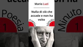 MARIO LUZI  NULLA DI CIÒ CHE ACCADE E NON HA VOLTO [upl. by Rebecca438]