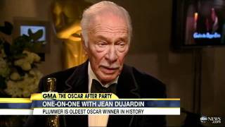 Oscars 2012 Christopher Plummer Jean Dujardin Discuss Wins at 84th Annual Academy Awards [upl. by Hanahsuar]