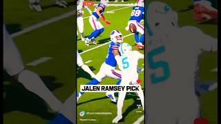 Jalen Ramsey STRIPS ball from Keon Coleman resulting in a interception on Josh Allen miamidolphins￼ [upl. by Jordana]