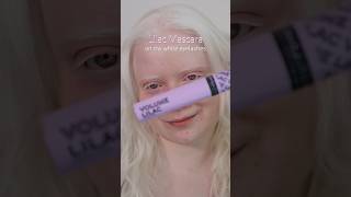 Lilac Mascara on my White Eyelashes shorts [upl. by Nailij]