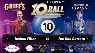 Joshua Filler vs Lee Van Corteza  2024 US Open 10Ball Championship [upl. by Oznarol]