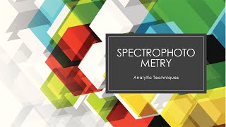 Lab Instrumentation Spectrophotometry [upl. by Naejamron]