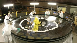 Aluminization of the 200inch Hale Telescope Mirror at Palomar Observatory [upl. by Valdis]