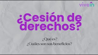 ¿Cesión de derechos [upl. by Harl260]