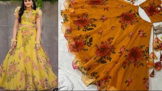 ORGANZA LEHENGA CUTTING And STITCHING  Full Gher Umbrella Lehenga Cutting and Stitching [upl. by Yhtir]