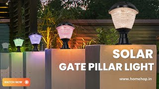 Homehop Solar Pillar Lights For Gate Outdoor Home  Installation Methods [upl. by Noram85]