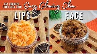 BEST Scrub For Skin EXFOLIATION at HOME  DIY LIP amp FACE SCRUB RECIPE [upl. by Saree]